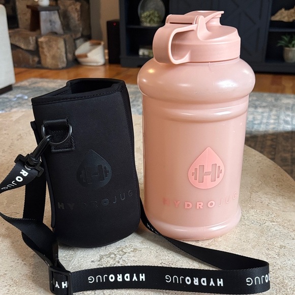 HydroJug Pink Water Bottle with Black insulated Sleeve - Picture 2 of 4
